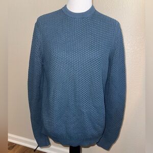 Vince Arrow Stitch Crew in Brisk Blue NWT